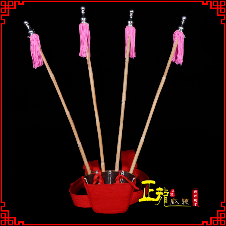 罗山戏装戏曲用品靠旗男女大靠 靠板 正宗牛皮旗杆旗架