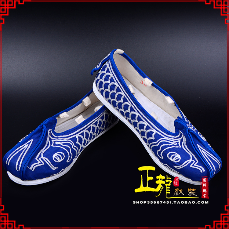 罗山戏鞋舞台演出鞋水路英雄三义斋布底鱼鳞洒