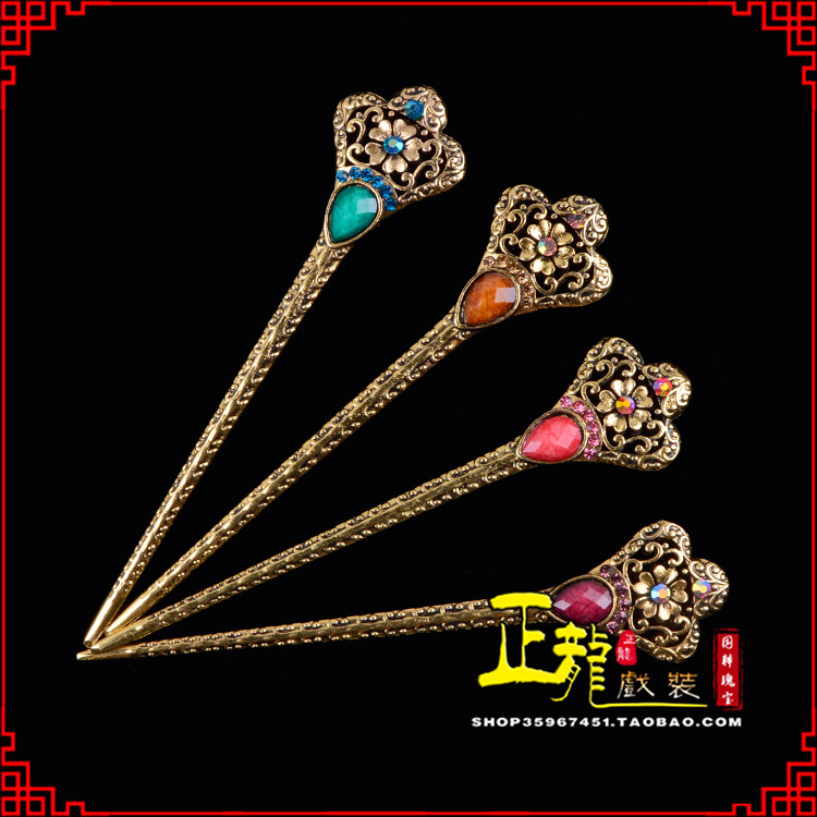 罗山头饰老旦青衣员外夫人簪子 老旦发簪