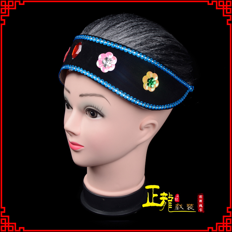 罗山老旦媒婆穷老太婆假发套 老旦头套