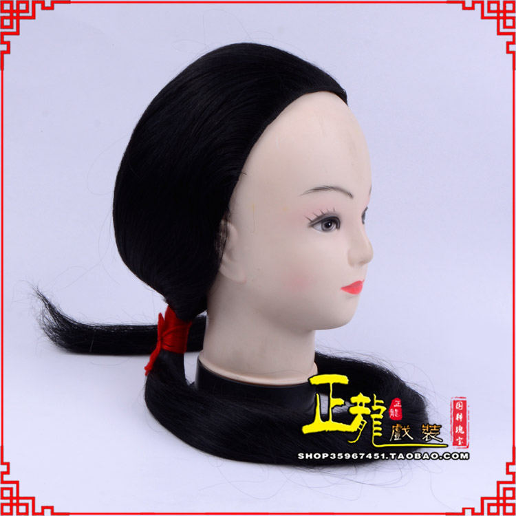 罗山古装影视演出头套花旦假发 真发古装发