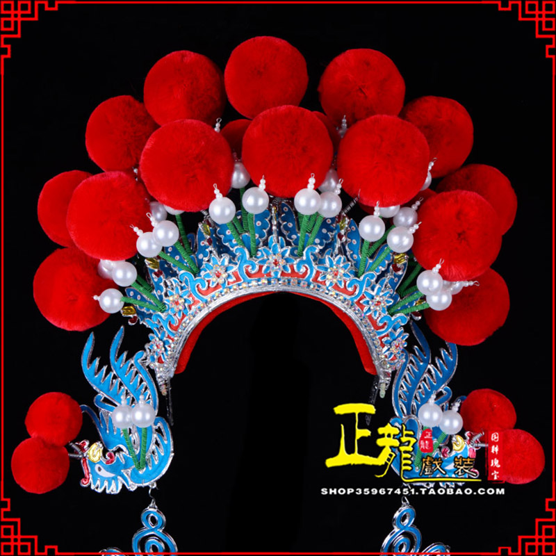 罗山戏曲盔帽武旦穆桂英花木兰女将 中档七星帽