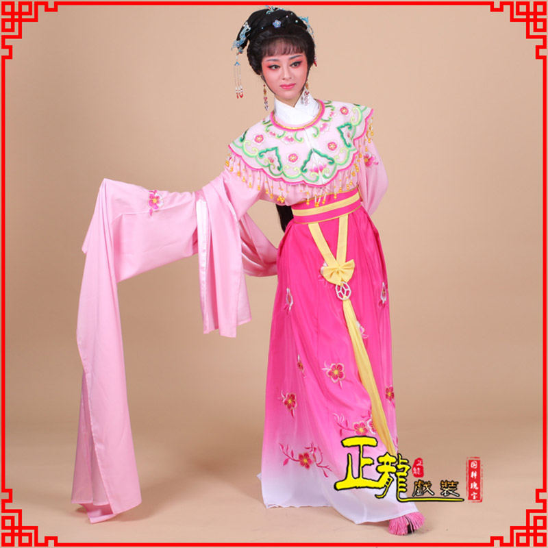 罗山水袖青衣练功花旦服 梅花古装衣