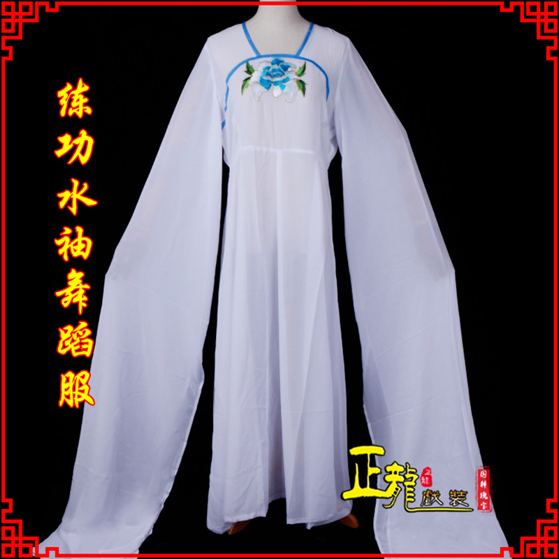 罗山花旦影楼古装水袖舞蹈服 胸花连衣裙